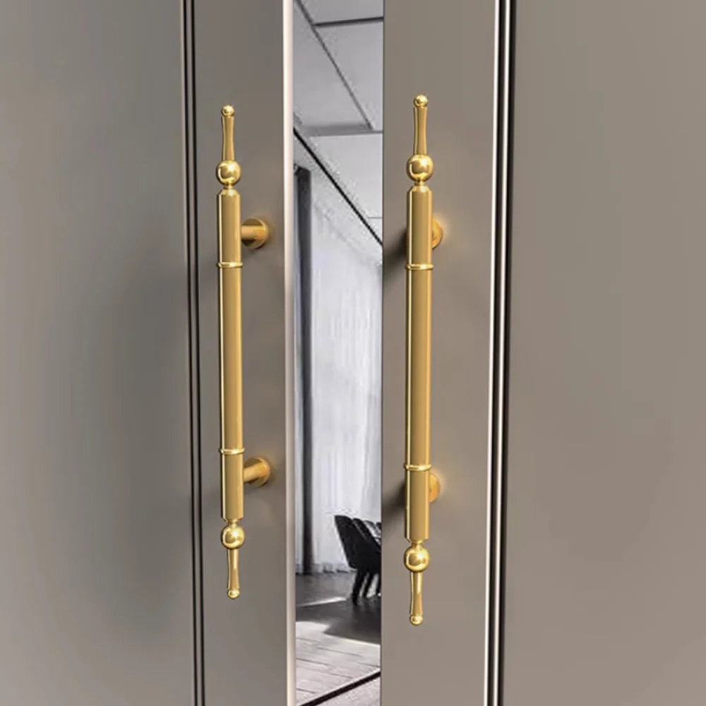 600 800mm Modern Fashion Gold White Black ktv Office Hotel Home Glass Wood door Double-sided mounting Big Gate Door Handle Pull