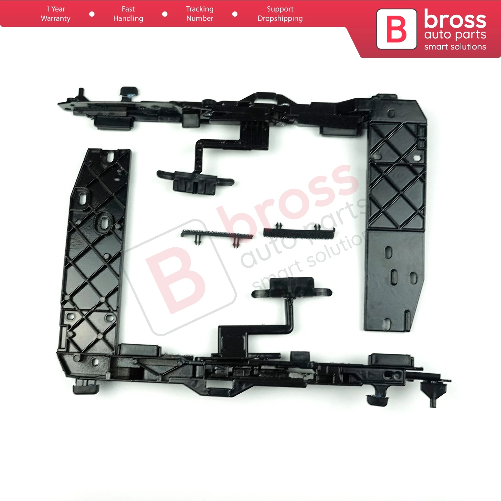 Bross Auto Parts BSR584 Sunroof Holder Lifting Slide Angle Hatch Bracket Left and Right for Mercedes-Benz S Class W126 1979-1992