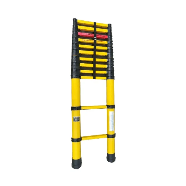 ASTM telescopic fiberglass ladder telescopic lightweight ladders echelle