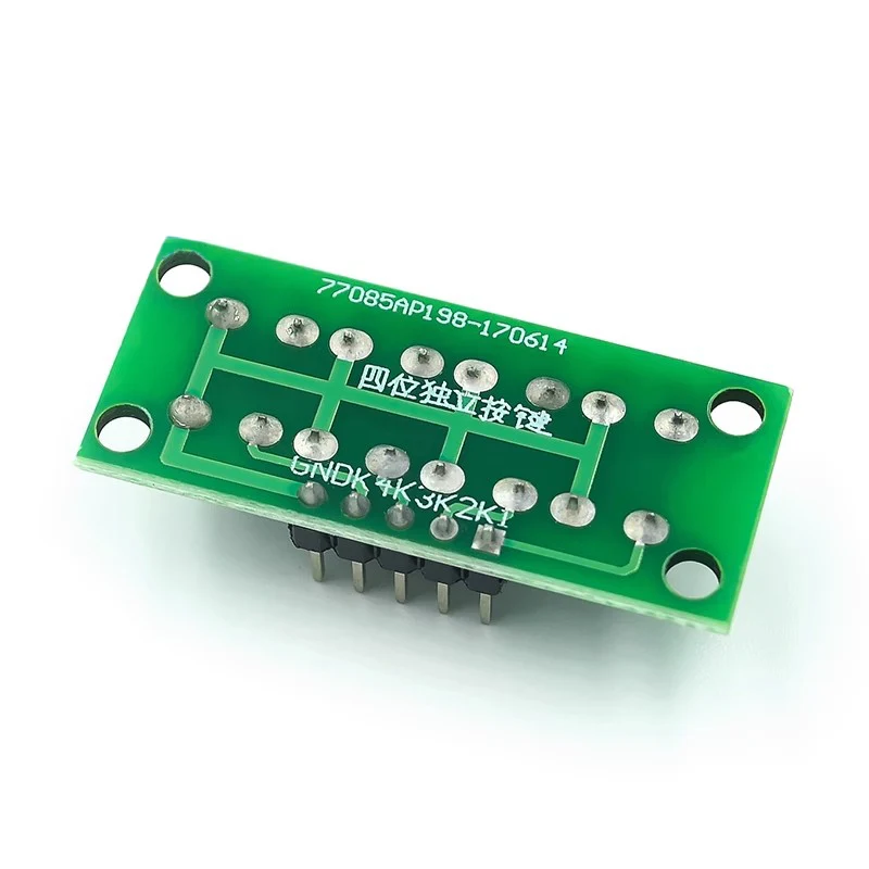 Kit de bricolage 1x4 4 boutons indépendants, Module de clavier Mcu pour Arduino, conception de classe d'étudiant, expérience de projet de remise de diplôme