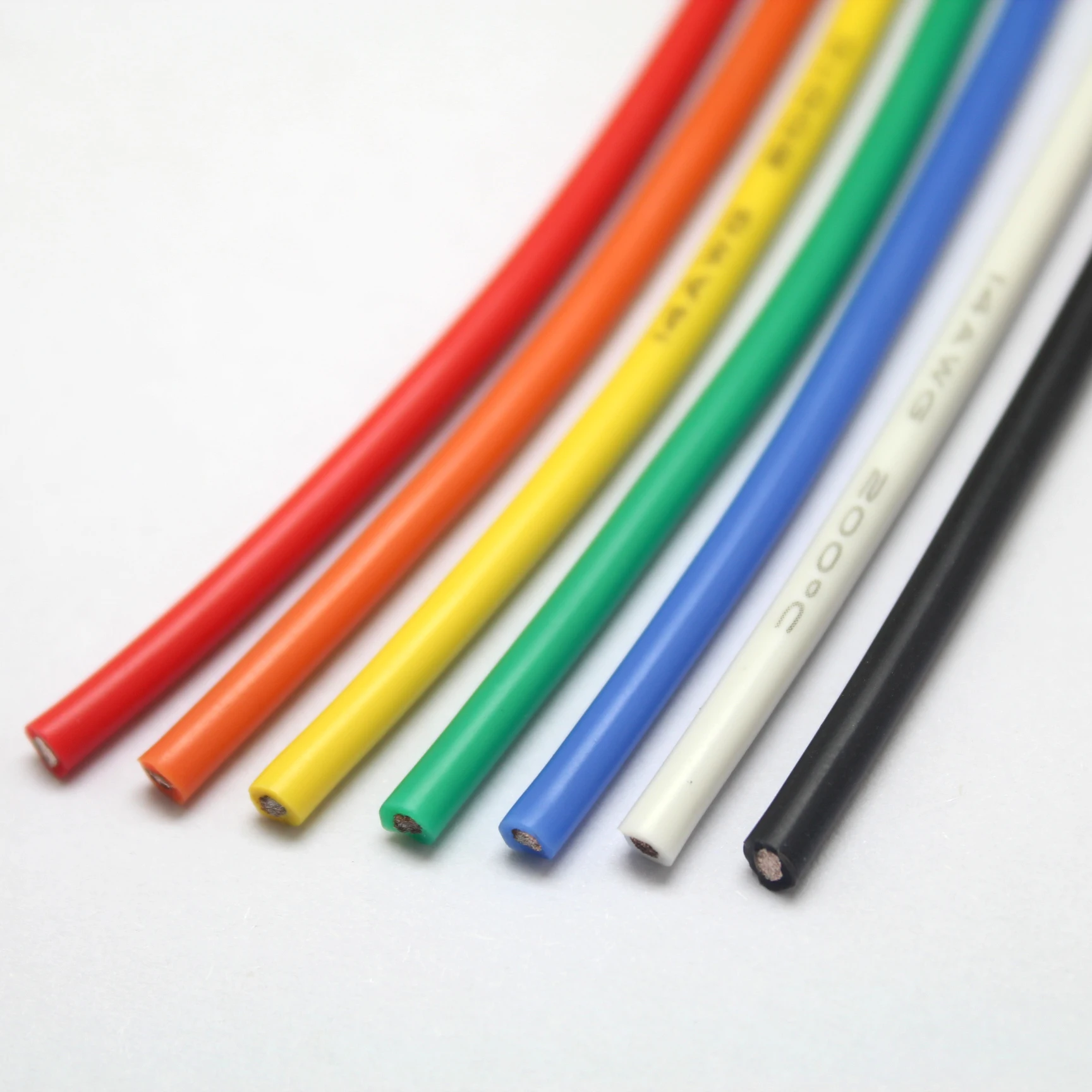 5m/lot Silicone wire high temperature resistant super soft model 1AWG-30AWG high pressure lithium battery silicone wire