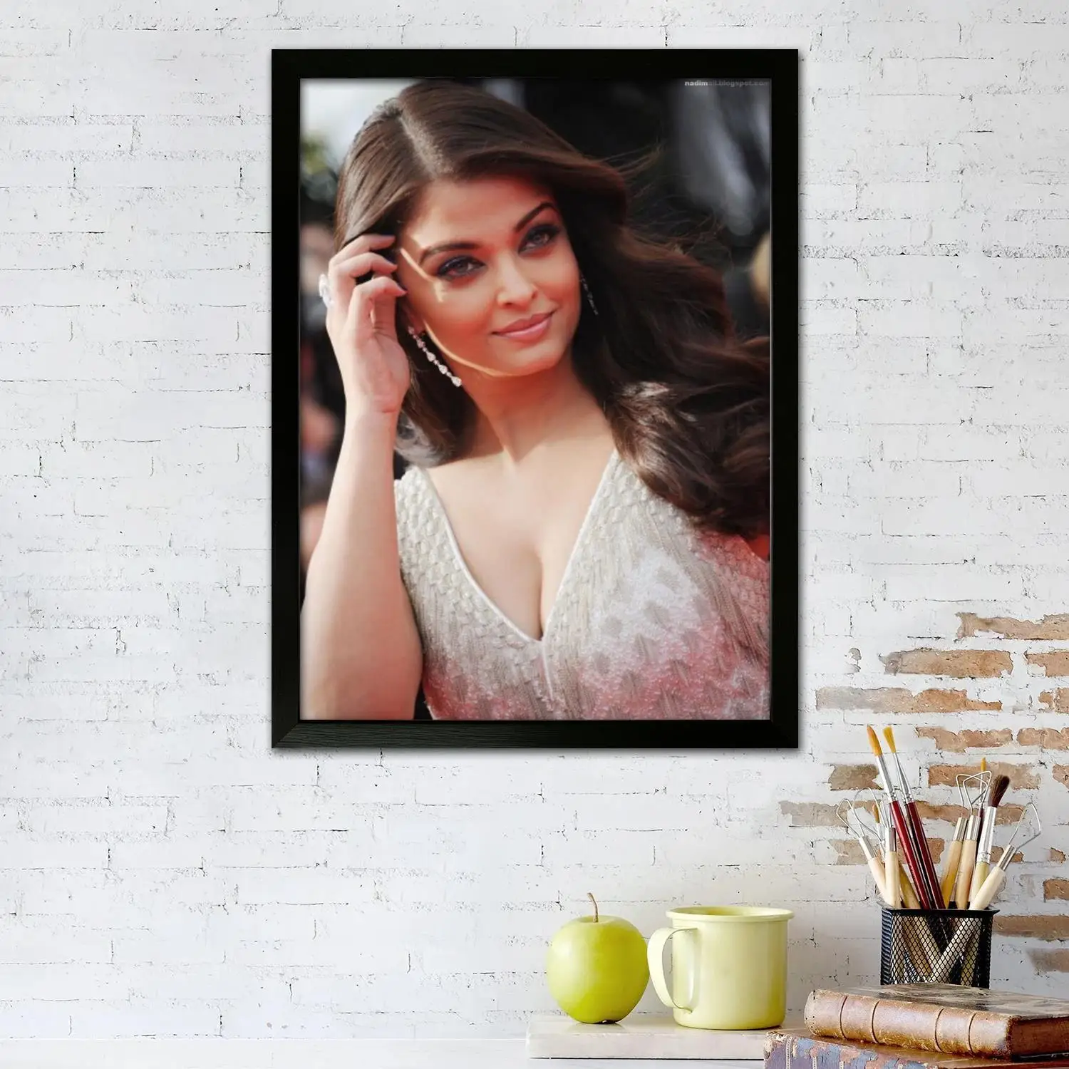 ملصق فني من القماش للممثل iishwarya rai وفن جداري، طباعة صور، عائلة حديثة، ديكور غرفة النوم، ملصقات، لوحة زخرفية #2