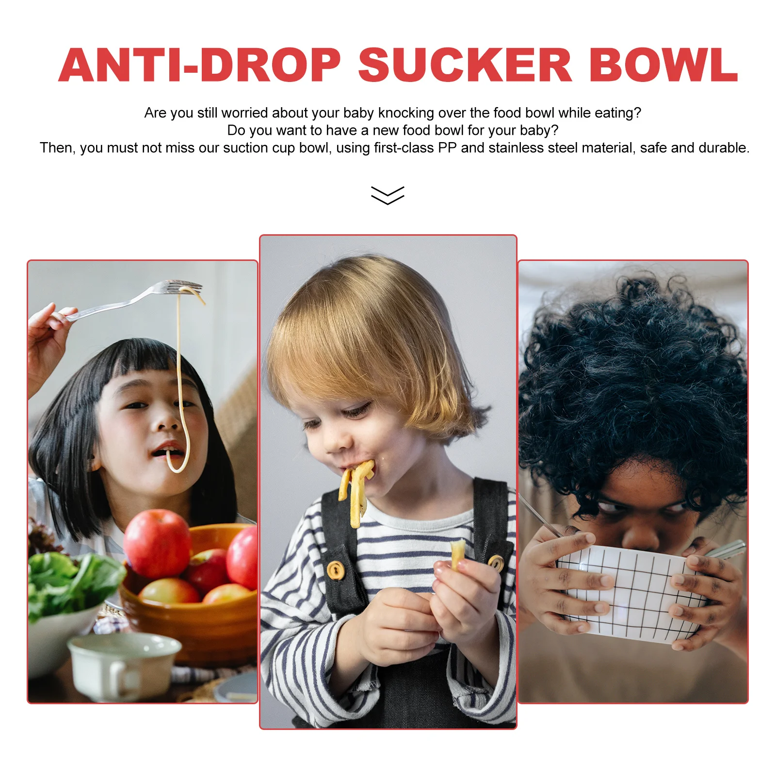 

1 шт., детская миска для кормления из нержавеющей стали, милый узор свиньи, защита от ожогов, защита от падения, присоска, эргономичная ручка, портативная детская