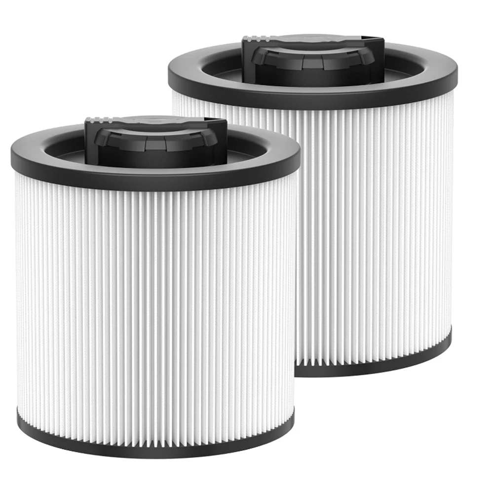 

JHD 2 Pack DXVC6910 Cartridge Filter Replacement For 6-16 Gallon Wet/Dry Vac, For Vacuum Cleaner White