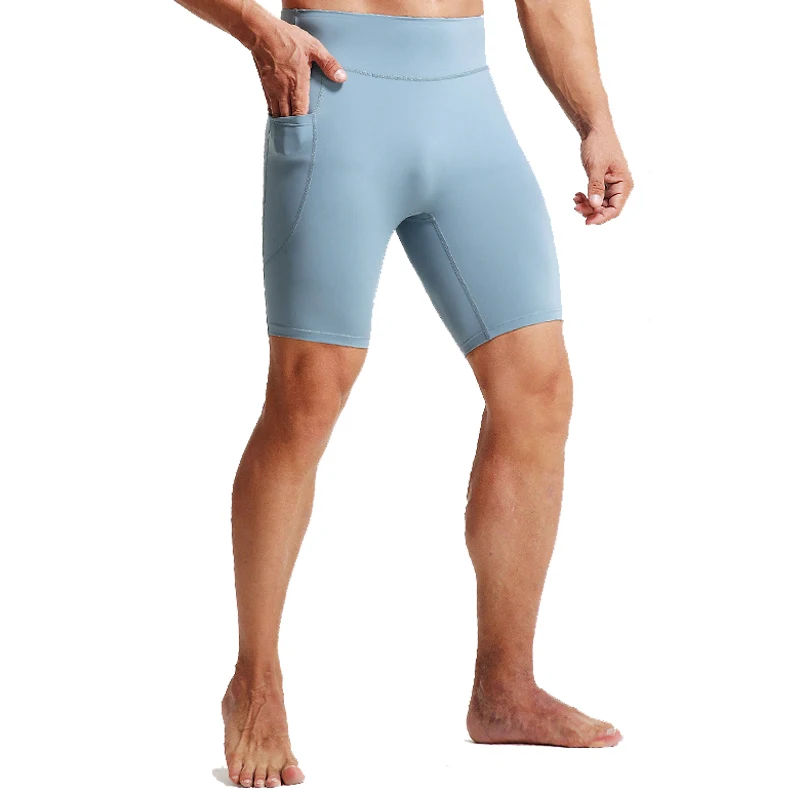 Kompressions-Shorts für Herren, schnell trocknend, Bodybuilding-Shorts, Fitness-Leggings, elastische Taille, Sport-Unterteile, Gym-Laufshorts für Herren – Detail 1