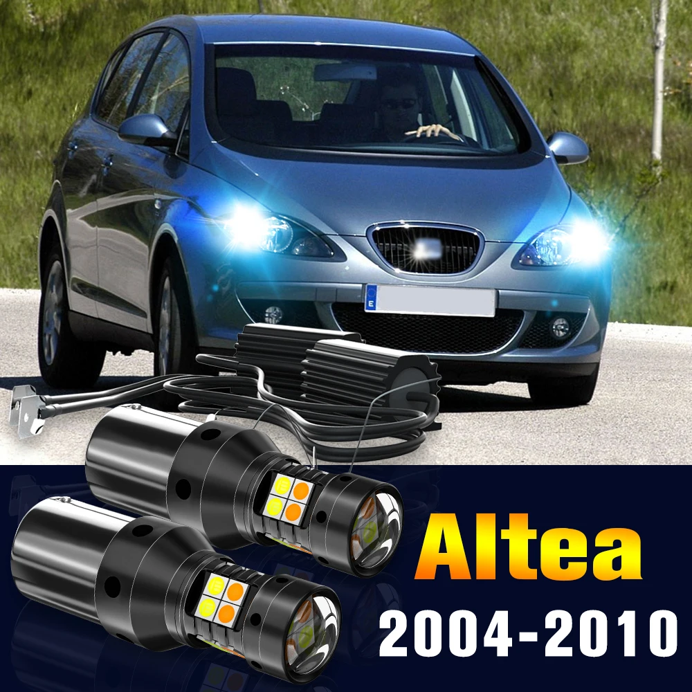 2 pz LED Dual Mode Indicatori di direzione + Luce di marcia diurna Lampada DRL Per Seat Altea XL 5P 2004-2010 2005 2006 2007 2008 Accessori