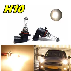 2Pcs H10 Auto Car Headlight Bulb Lamp 12V 42W 3500K Clear Quartz Halogen Fog Headlight Light Lamp