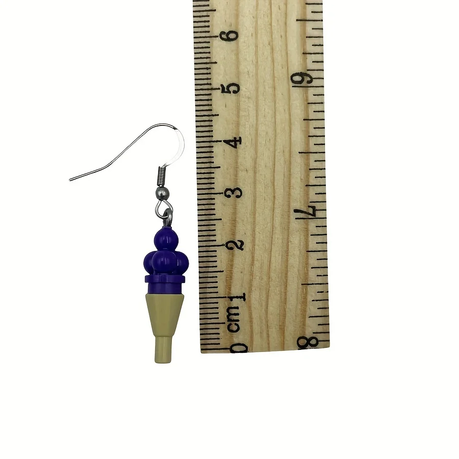 Creative Ice Cream Building Block Earrings for Women, Handmade Jewelry, Kawaii Summer Accessories, Cute Gift for DIY Lovers