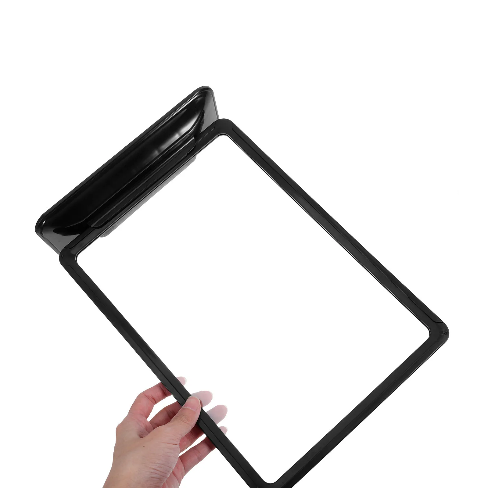 A4 Transparent Double Sided Menu Display Stand Adjustable Base Tabletop Plastic Sign Holder Business Card Holder