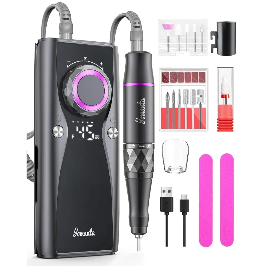 

Electric Nail Drill Professional Kit with 45000 RPM USB Rechargeable Efile for HighPrecision Polishing of Gel and Acrylic Nails