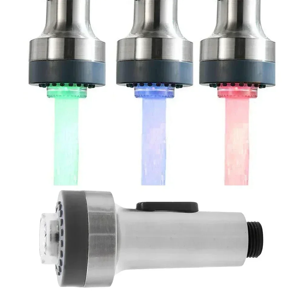

1pcs Kitchen Faucet For Sink Pull-Down Faucet LED Spray Head Household Spring Single Handle Home Improvement Supply