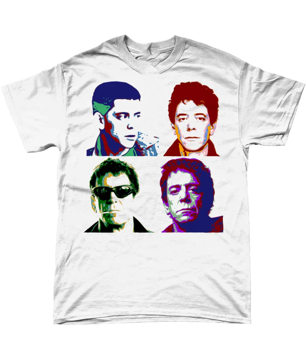 Lou Reed Collage T-shirt White Cotton Unisex All Sizes S-5Xl 37