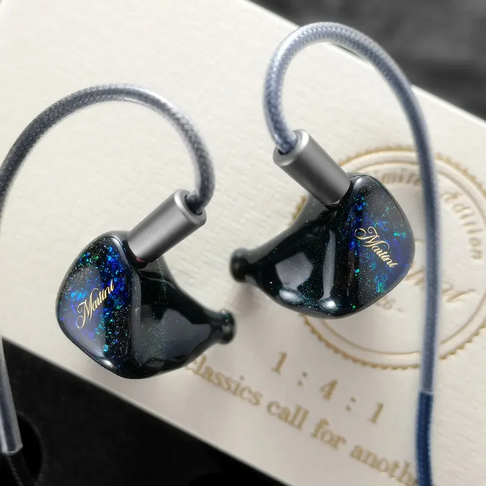 QoA Martini Limited Edition 1DD+4BA+1BC In Ear Earphone Dynamic Driver 4.4mm Plug For Hifi Music Headsets Cable