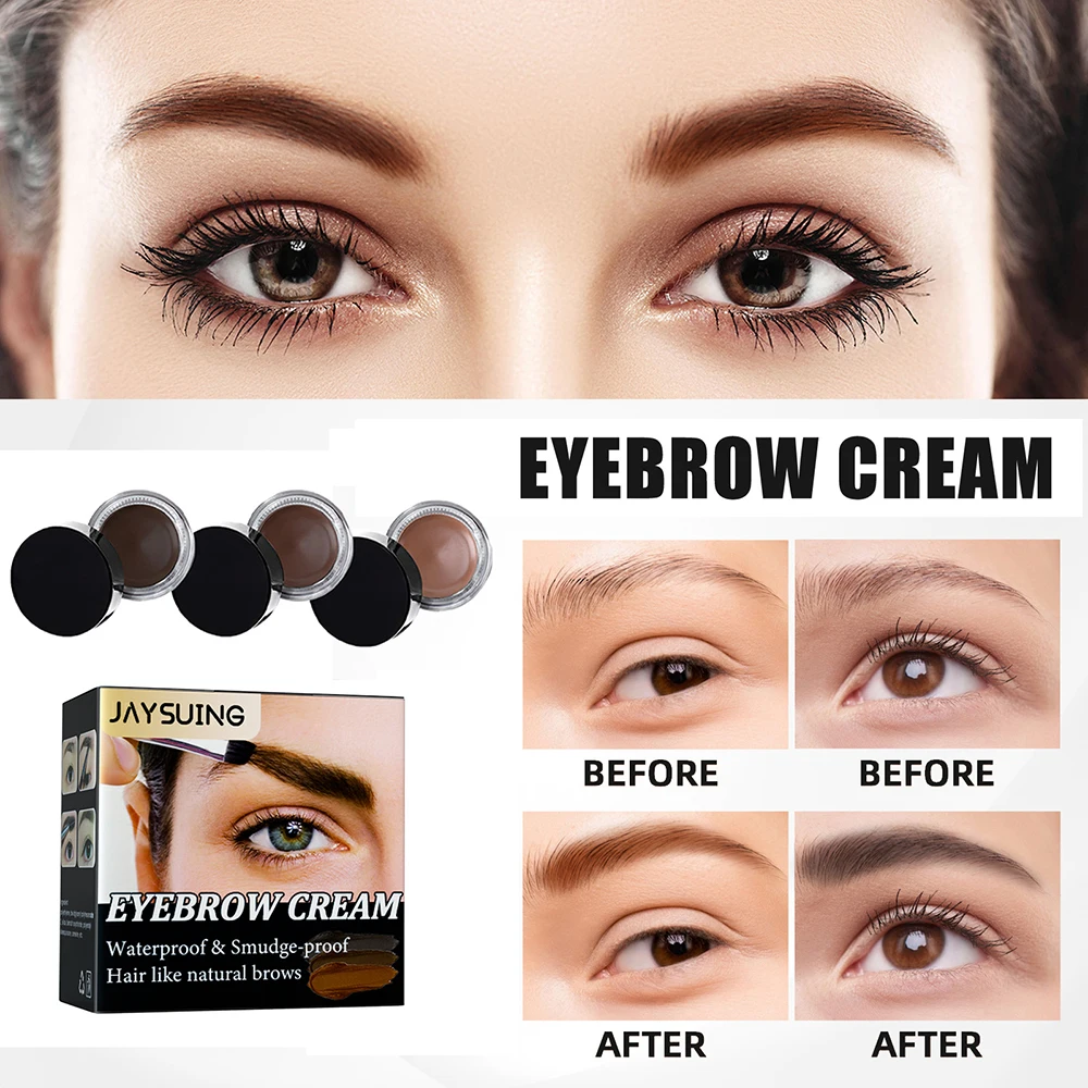 

Natural Eyebrow Cream Waterproof Long Lasting Wild Eyebrow Styling Soap With Brush For All Brow Shapes