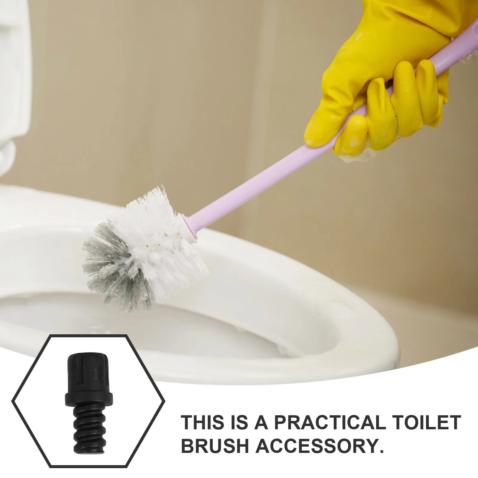 

Набор из 6 пластиковых адаптеров для ручек туалетных ёршиков с резьбовыми наконечниками, самоблокирующиеся, сменные детали для уборки ванной комнаты