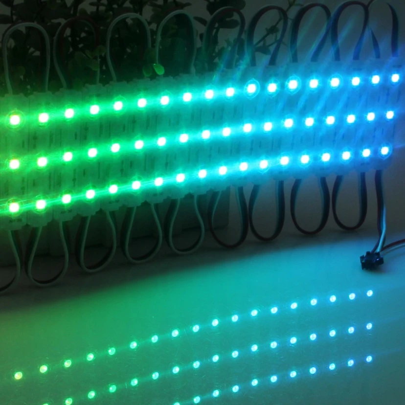 DC 12V Smd 5050 Rgb Led Module Ws2811 Pixel Digitale Full Color Injectie Led Module Waterdicht Bord Winkel Banner Kanaal Letters