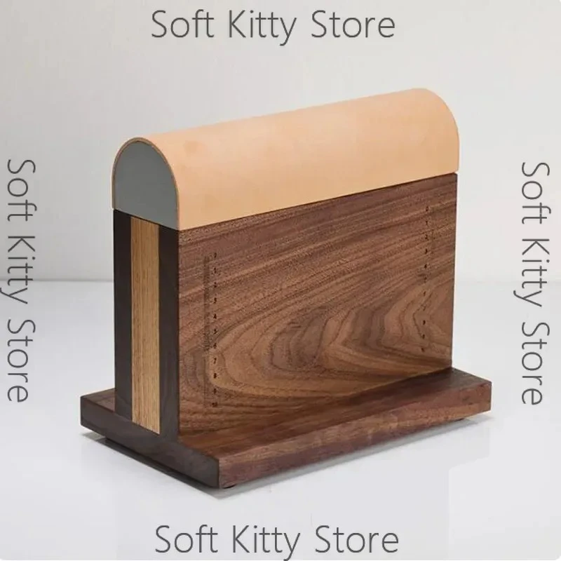 North American Black Walnut + Gray Wood + PLA bag cover-GEJI handmade leather craft bent edge mold