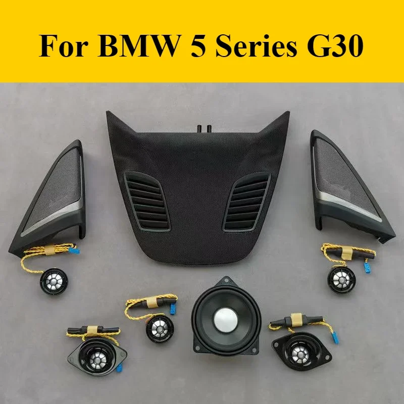 Center Tweeter Cover For G30 BMW 5 Series Horns Front Door Speaker Trim Mid Range Speakers Console Dashboard Audio Treble Bass