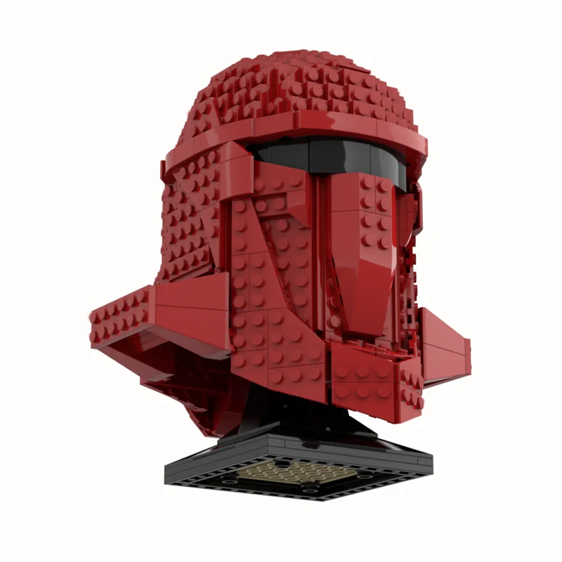 592Pcs Imperial Royal Guard 헬멧 MOC 스타 배터 ​​유선형 모양 및 마스킹 디자인 교육 빌딩 블록 선물