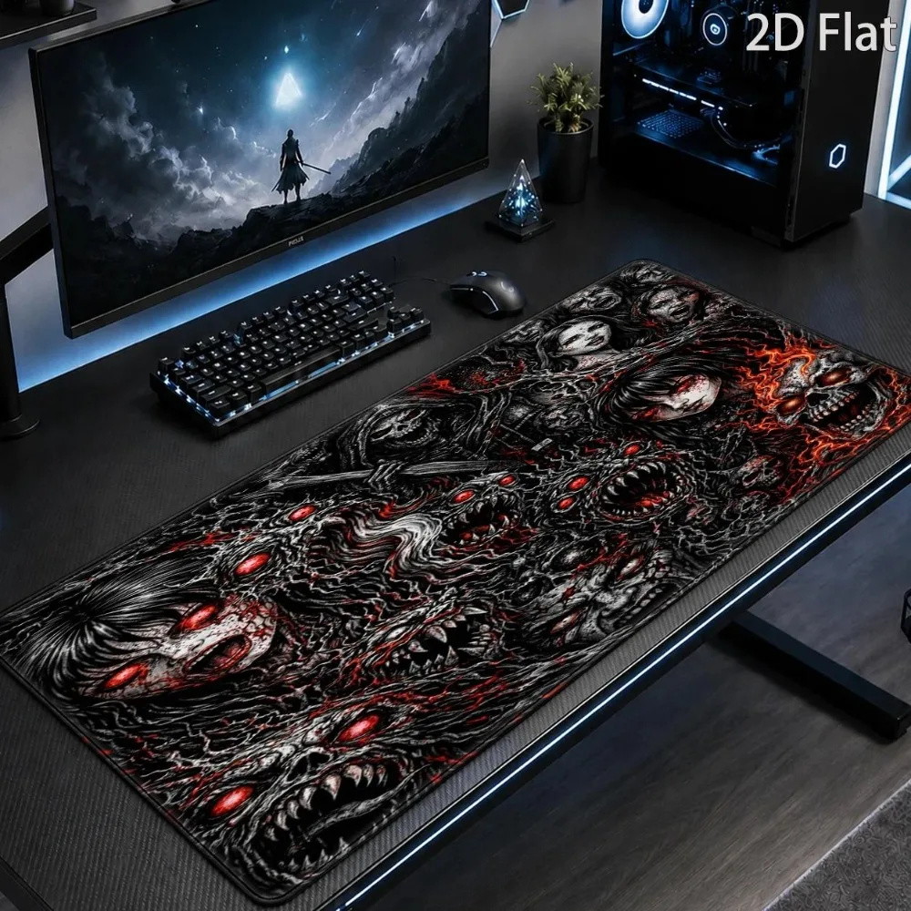 Large Gothic Horror Monster End-of-Day Tablecloth - Resistant to Stains, Dark Fantasy Style alfombrillas para escritorio
