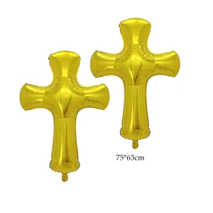 Peace Dove Cross Balon Foil Burung Merpati Putih Bola Helium untuk Komuni Pertama Natal Pembaptisan Pesta Pernikahan Baby Shower De 8 penjualan terbaik komuni pertama - №