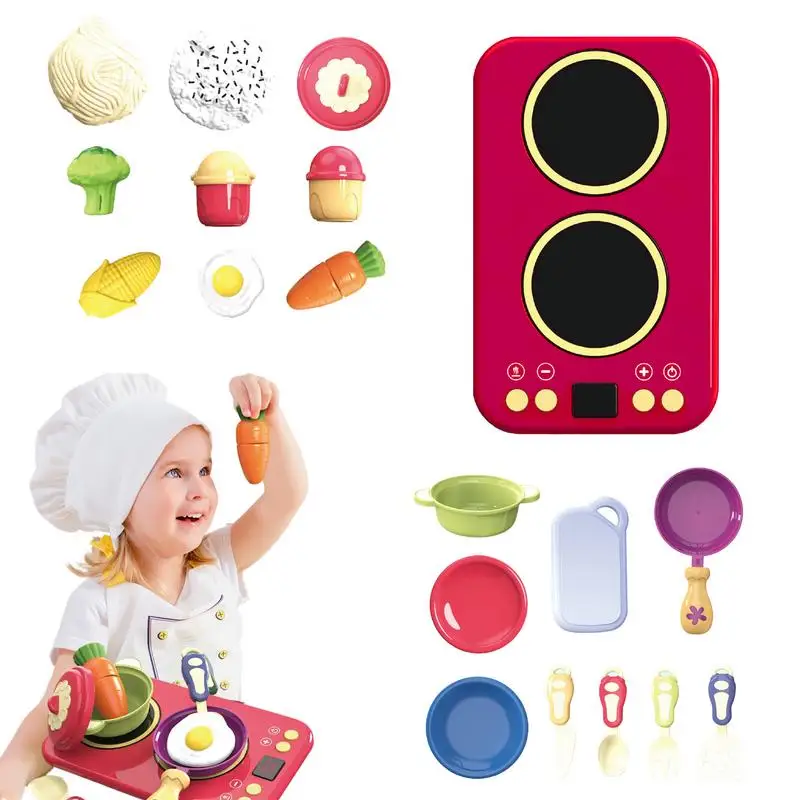 

Play Kitchen Food Pretend Play Food Set With Sound And Light Interactive Realistic Educational Tool For Children Boys Girls