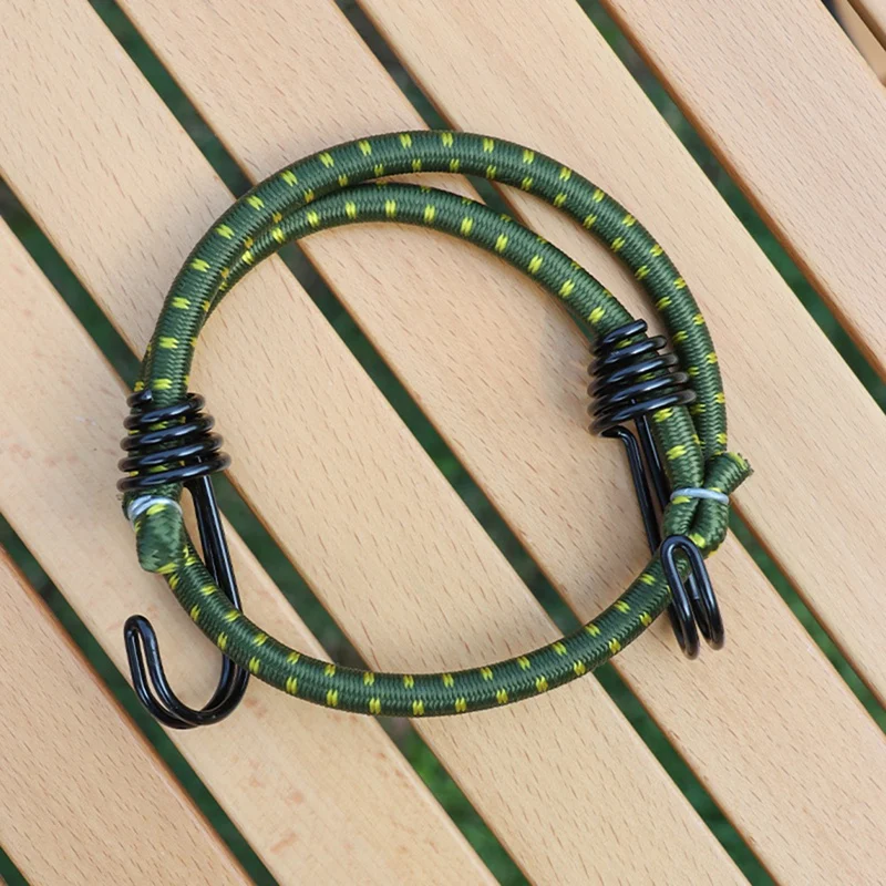 Bungee Cord High Elasticity Rubber Tied Rope With Hooks Outdoor Tent Assembly Camping Luggage Tool Outdoor Accessories