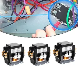 2P Air Conditioner Contactor Normally Open 25/32/40A 220V Coil AC Definite Purpose Contactor For HVAC Motor Lighting Parts