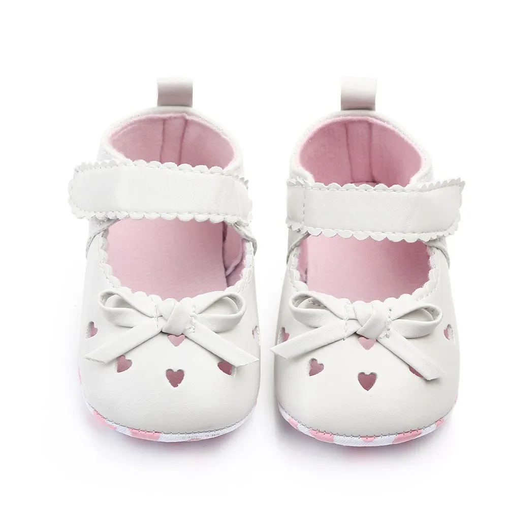 Fashion Infant Girls Shoes Soft Sole Footwear Toddler Cute Bows Princess Dress Flat for 1 Year Newborn Birthday Gifts Baby Items