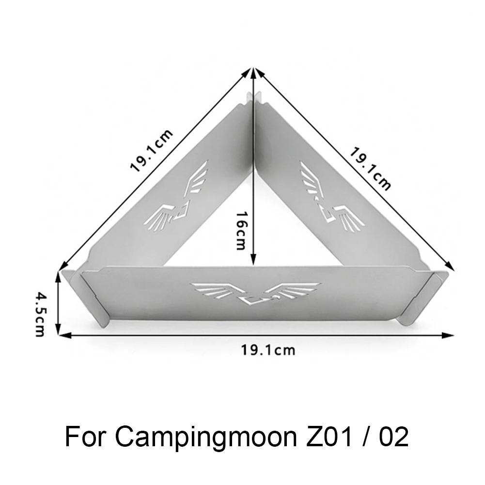 

Титановое лобовое стекло, 3-сторонняя защита от ветра, ветровое стекло с сумкой для хранения, повышенная конструкция для кемпинга, Z01/02, подставка для плиты