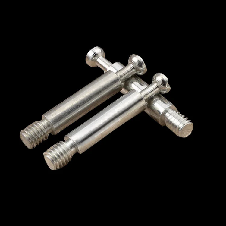 Mingsheng direct sale furniture cabinet hardware accessories three in one fastening connector rod screw iron rod