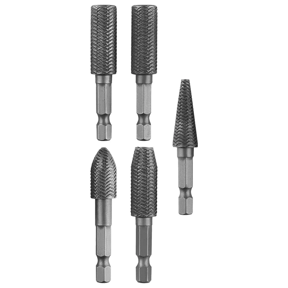 Hex Shank Rotary Steel File Drill Bits Burrs Grinding Grooved Sanding Engraving Tool Set For Metal Wood Plastic Tool Set