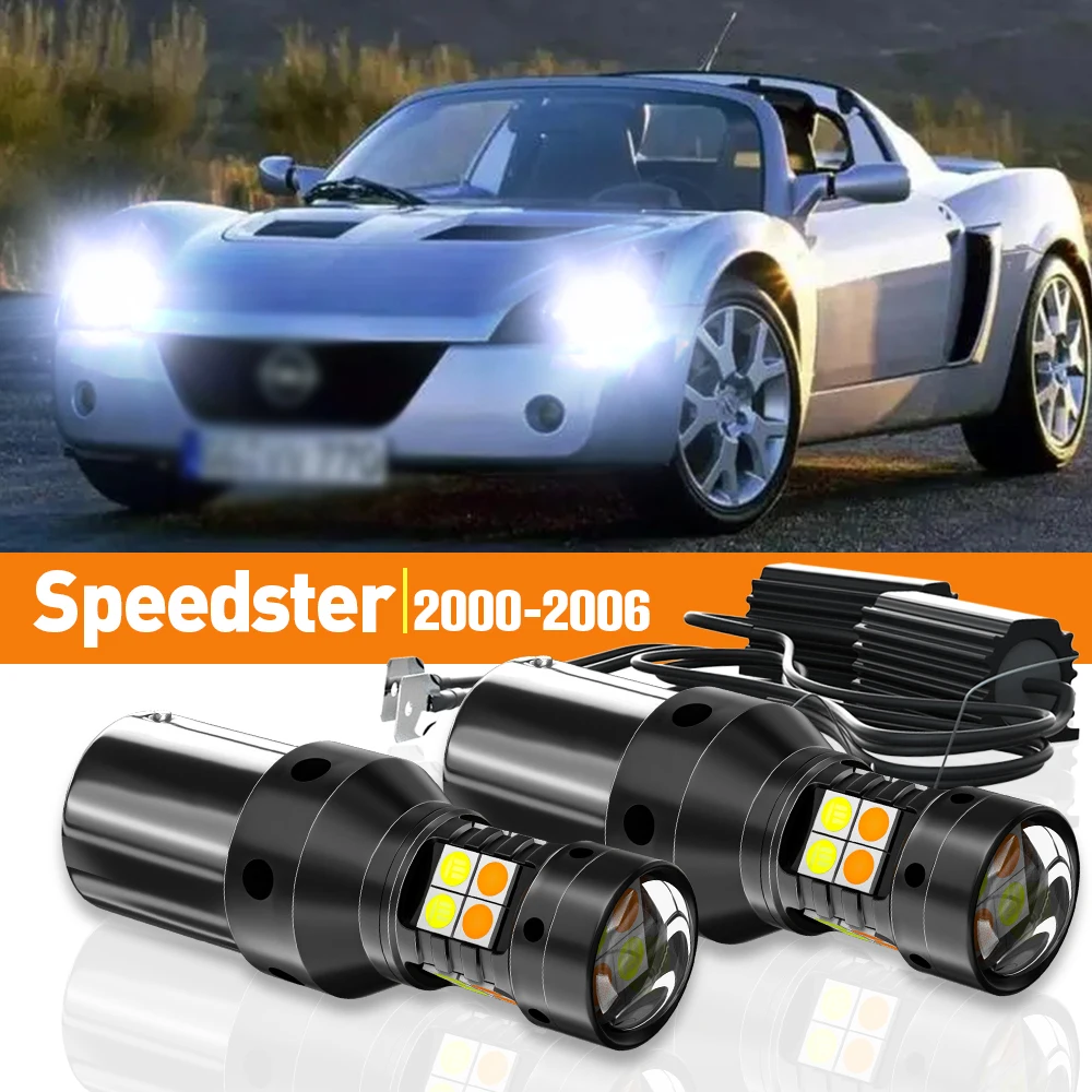 

2x LED Dual Mode Turn Signal+Daytime Running Light DRL For Opel Speedster 2000-2006 2001 2002 2003 2004 2005 Accessories Canbus