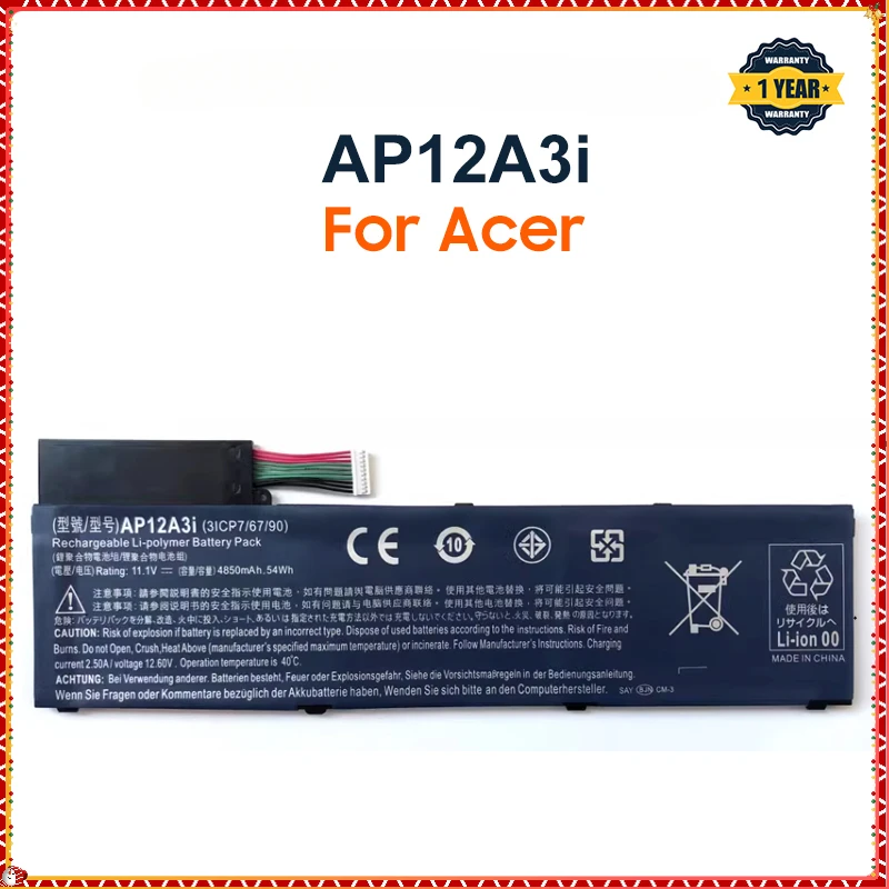 4850mAh AP12A3i for Acer Aspire Timeline Ultra M3 M5 M3-581TG M3-481TG M5-481TG M5-581TG AP12A4i 11.1V Laptop Parts Batteries