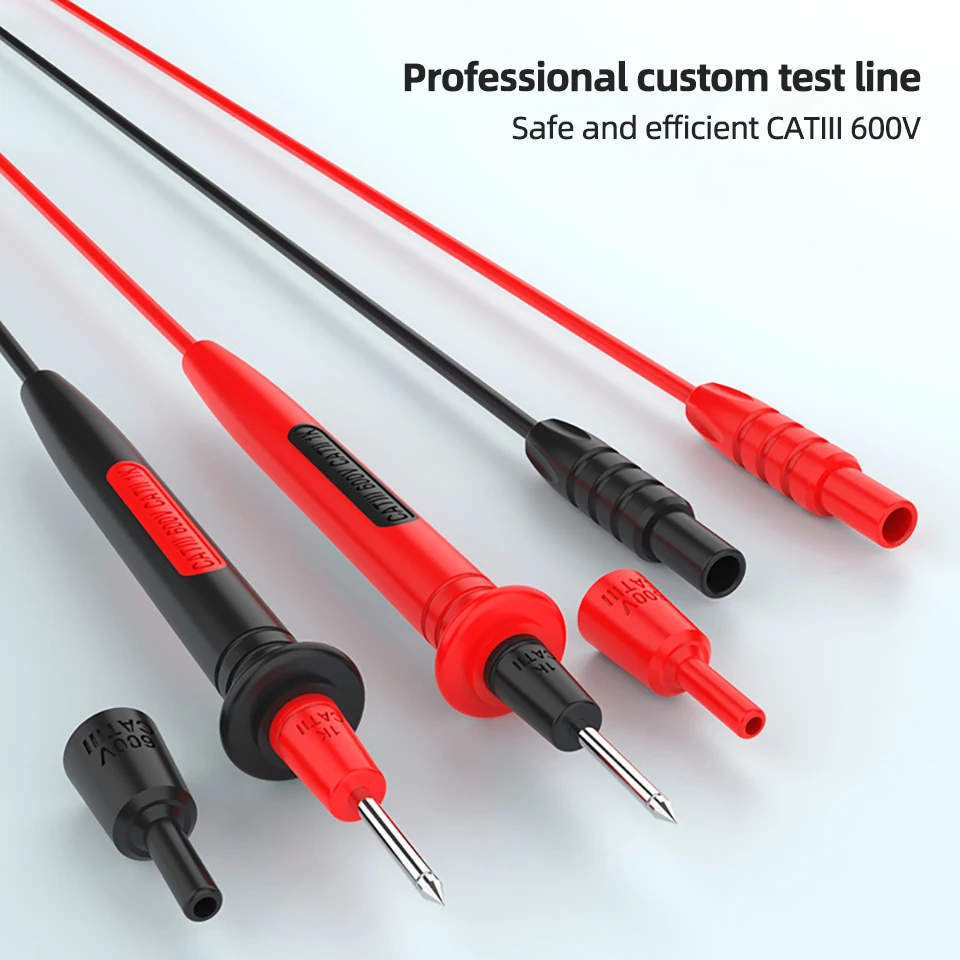 BSIDE Multimeter Test Leads for BSIDE (S11, S10, S20,X1 X2) Voltmeter, Banana Plug Wire Probes, Meet CATII 600V/10A Standard