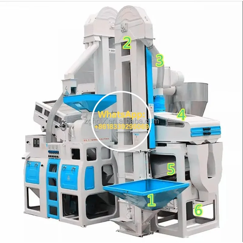 Automatic Combined Rice Mill Plant Parboiled Rice Milling Machine High Quality Paddy Husker Polisher Destoner Production Line