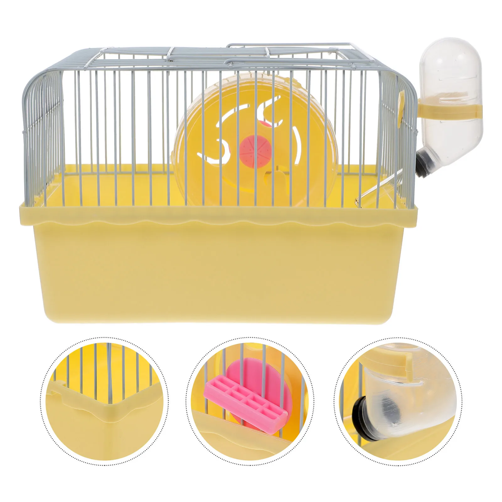 

Hamster Cage Portable Travel Carrier For Small Animals Spacious Abs Design With Water Bottle Holder Suitable For