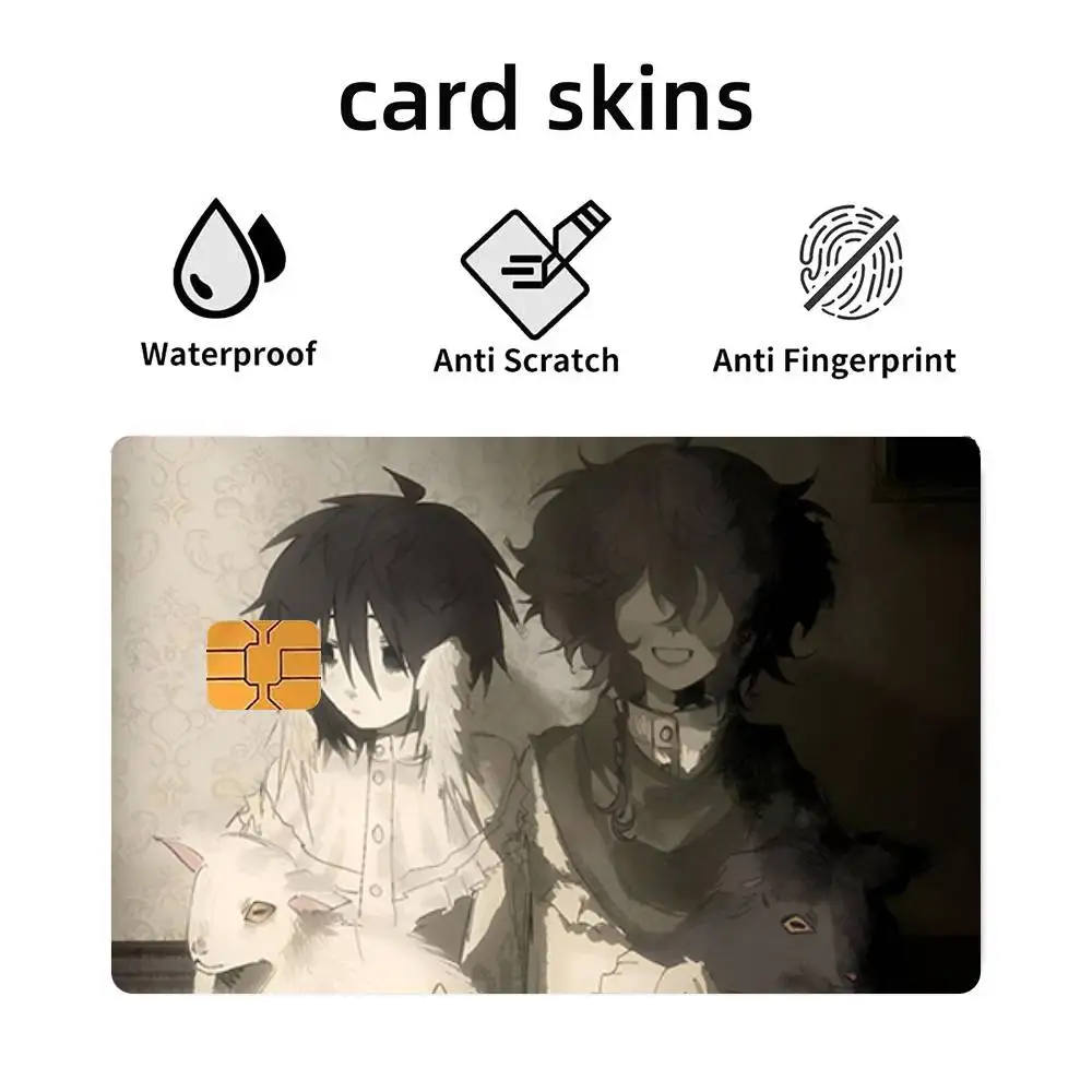 Game A-Azure And Time Anime 4pcs 1Set Funny Shell On Off Ultra Thin No Fade Sticker Skin Cover Film For Debit Credit Card