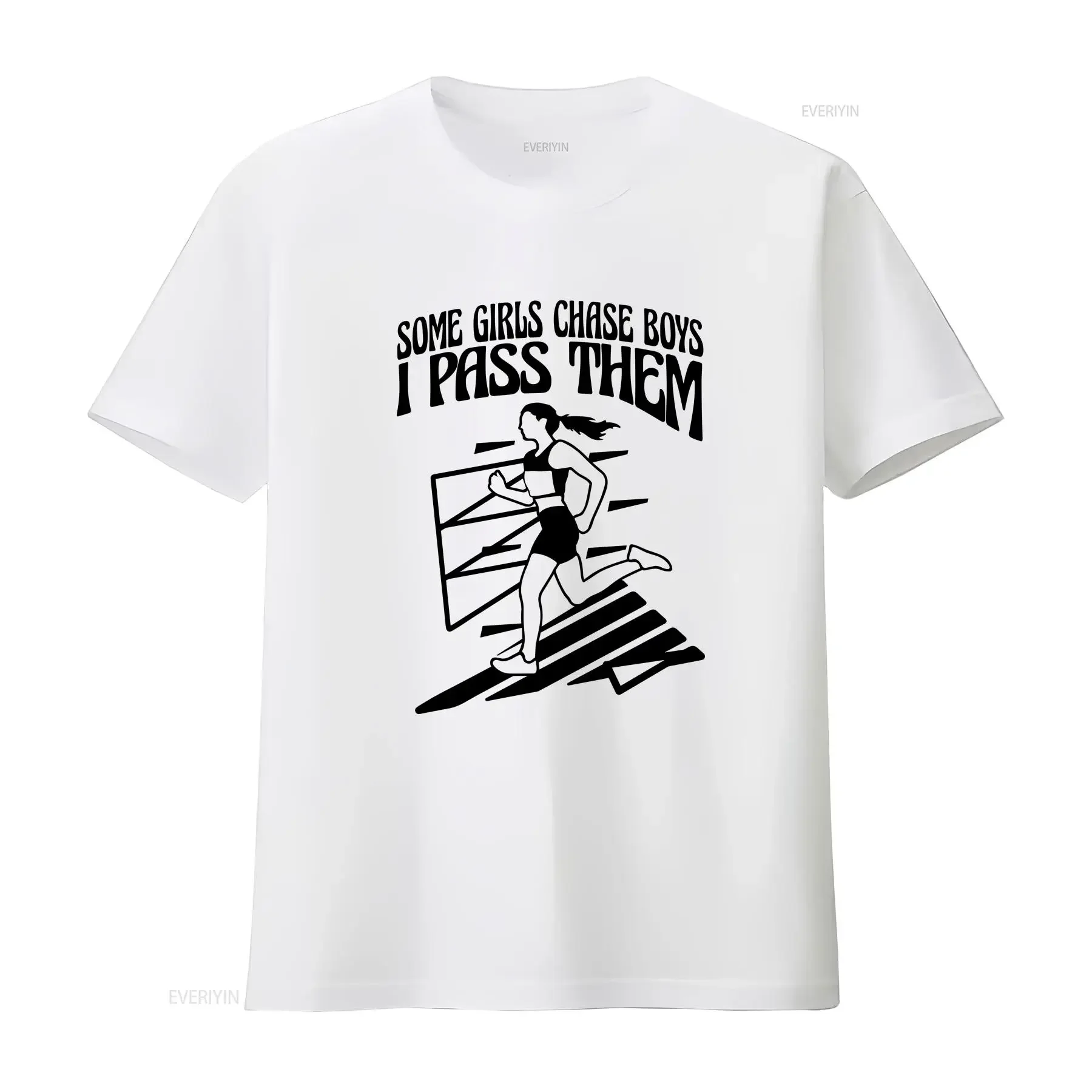Track and Field T Shirt Some Girls Chase Boys I Pass Them Female Marathon Runner Womens Sports  vintage Washed Soft graphic