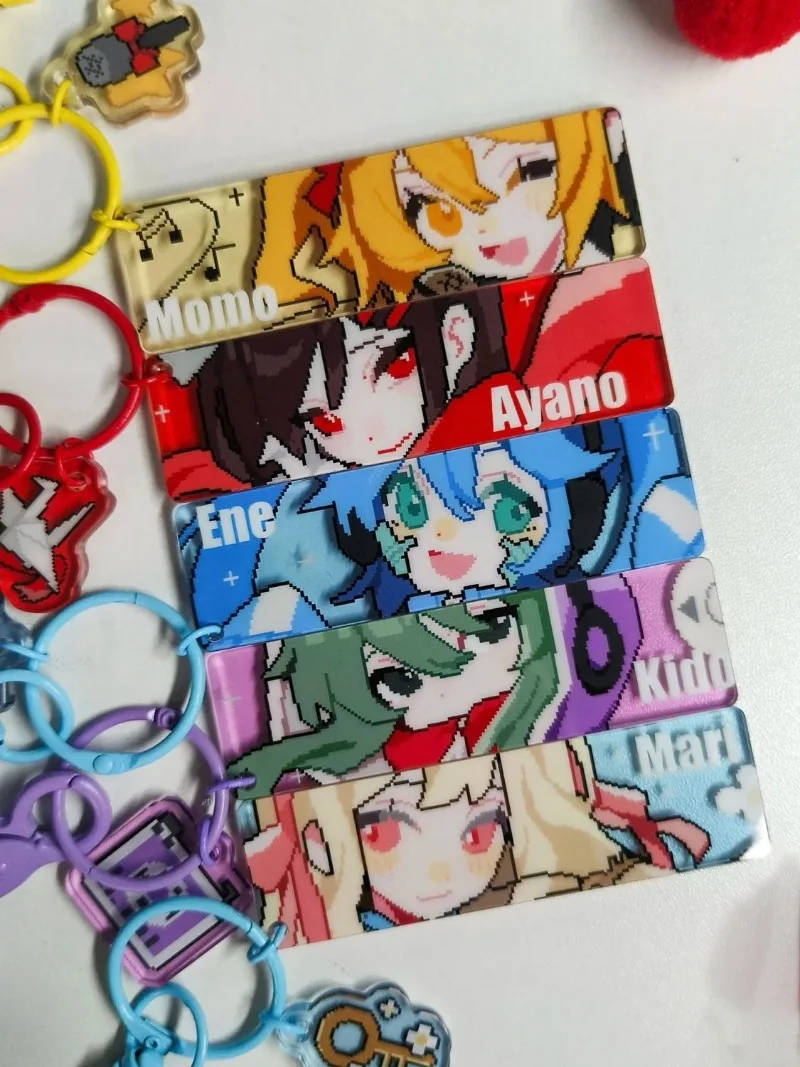 Mekakucity Акторы Аниме Женский Брелок Аяно Брелок Кидо Брелок Сумки Подвеска Seto Косплей Дети Друзья Подарок для фанатов Игрушки