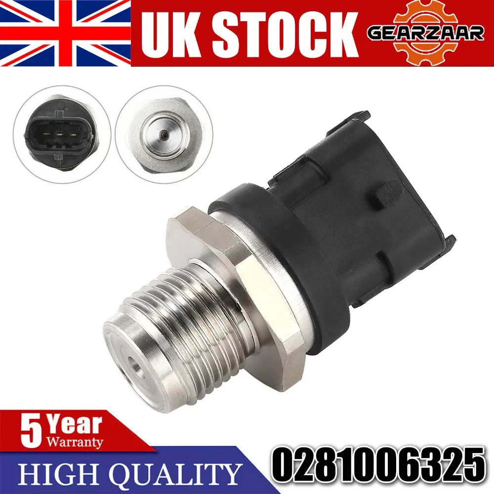 FUEL RAIL HIGH PRESSURE SENSOR FOR VAUXHALL OPEL INSIGNIA ASTRA ZAFIRA 2.0 CDTI