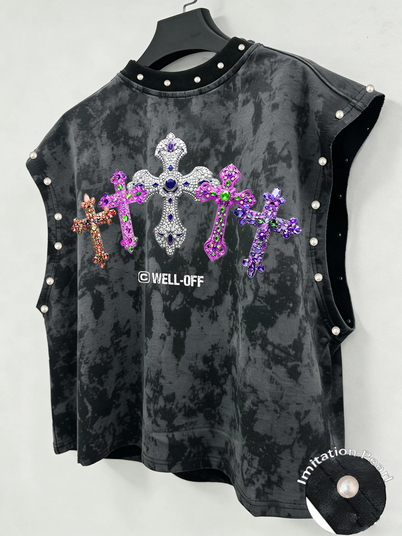 Tie Dye Shirt Vintage - Atasan tanpa lengan motif tie dye