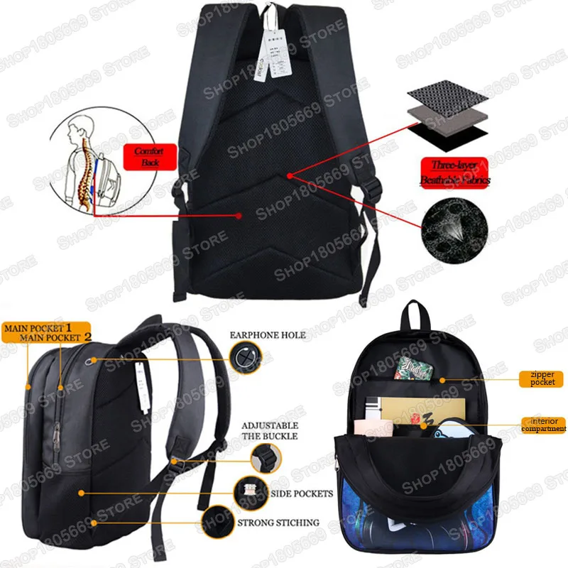 Cool Grim Reaper Backpack Men Women Rucksack Azrael Skull Daypack Children School Bags for Teenager Girls Boys Rock Backpacks