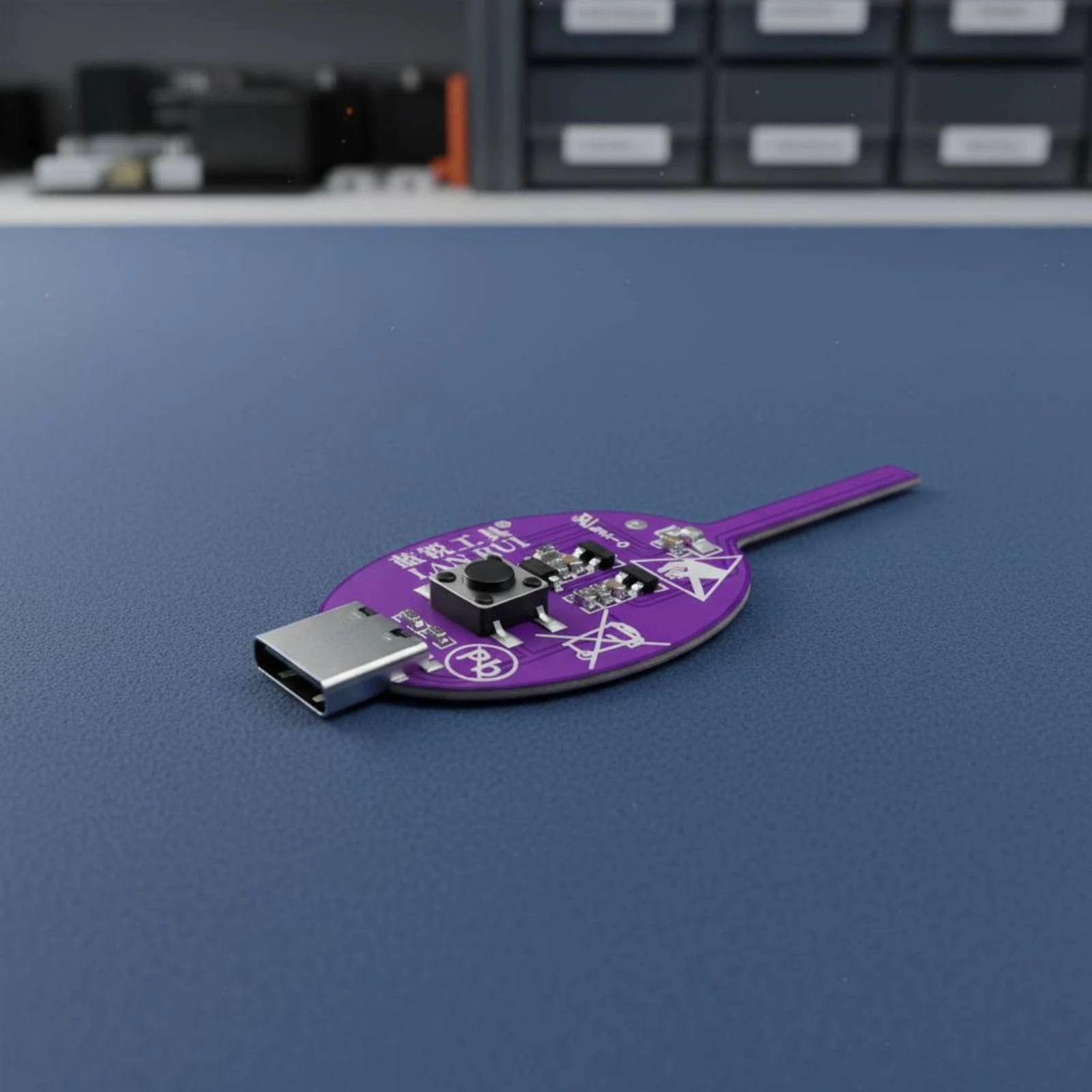Circuit Board Tester Flat Body Electronic Fault Tester Electronics Repair Equipment Button-Operated Lavender