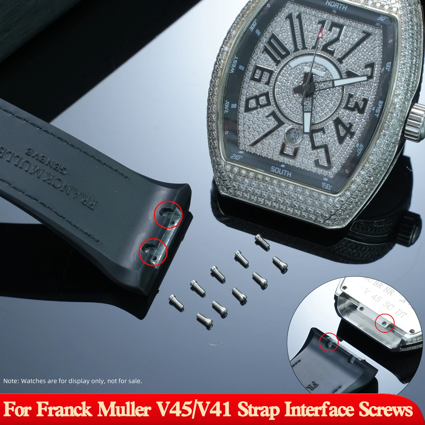 Stainless Steel Replacement Watch Strap Interface Screws Watch Accessories For Franck Muller V45 V41 V32