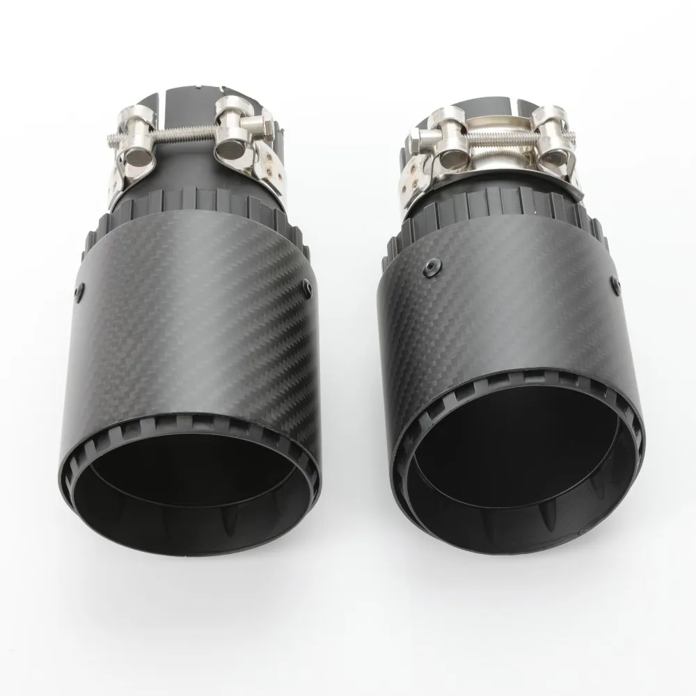 1 Pcs Car Exhaust Tip For Volkswagen Golf Carbon Fiber Muffler Tip Universal Exhaust Pipe Exhaust System 60mm 63mm Nozzle