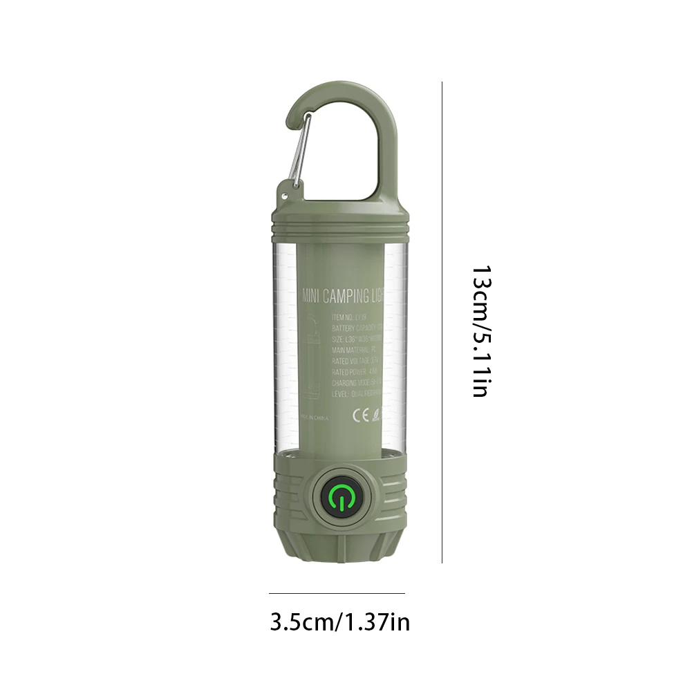 1200mAh LED Camping Light USB Rechargeable 6 Lighting Modes Flashlight Tent Portable Lantern Emergency Light Camp Supplies