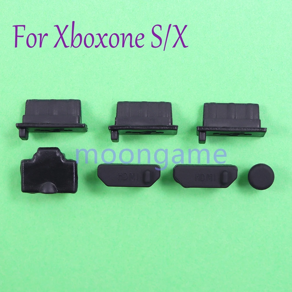 2sets Replacement Anti Dust Plug Silicone Dust Plugs Cover Host Port Filter Dustproof Cap Cover For XBOX ONE S X