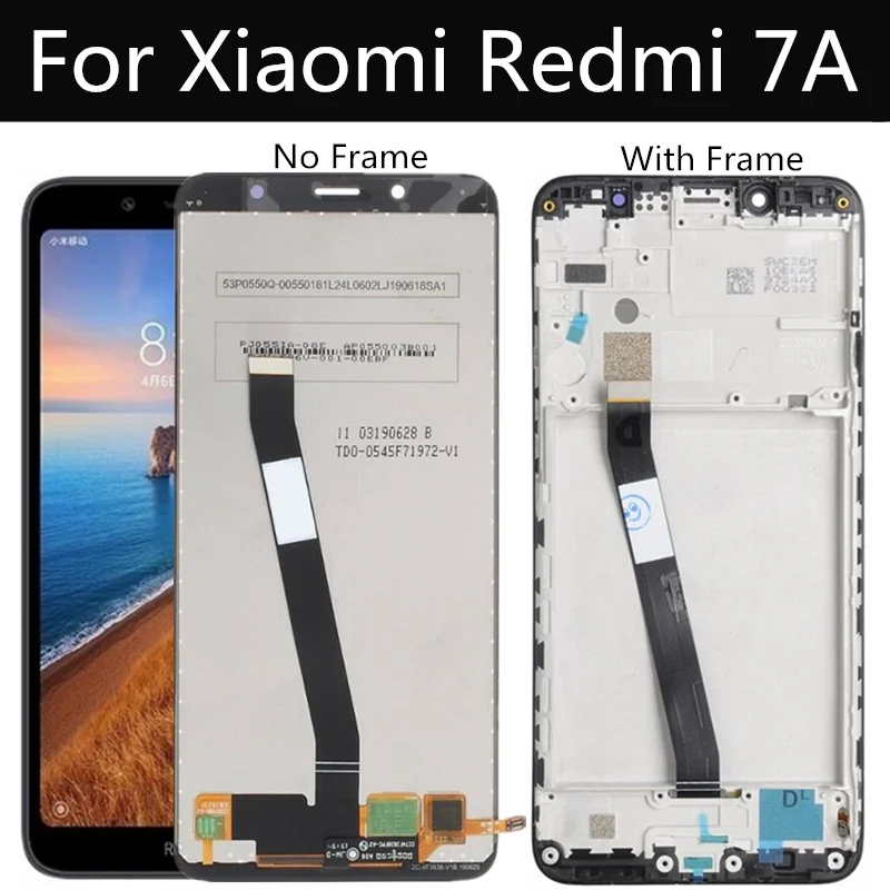 For Xiaomi redmi 7A LCD Display Touch Screen WIth frame Digitizer Assembly Replacement FOR redmi 7A LCD M1903C3EE T C