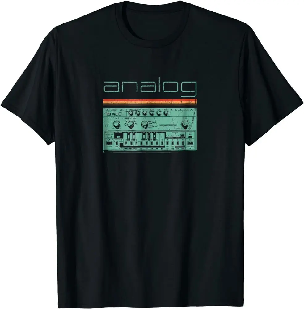 New Vintage Synthesizer T-Shirt - Acid Nerd Synth 80s Premium T-Shirt  Anime Graphic T-shirts for Men Clothing Women